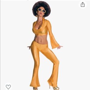 Women's Gold Disco Costume Set